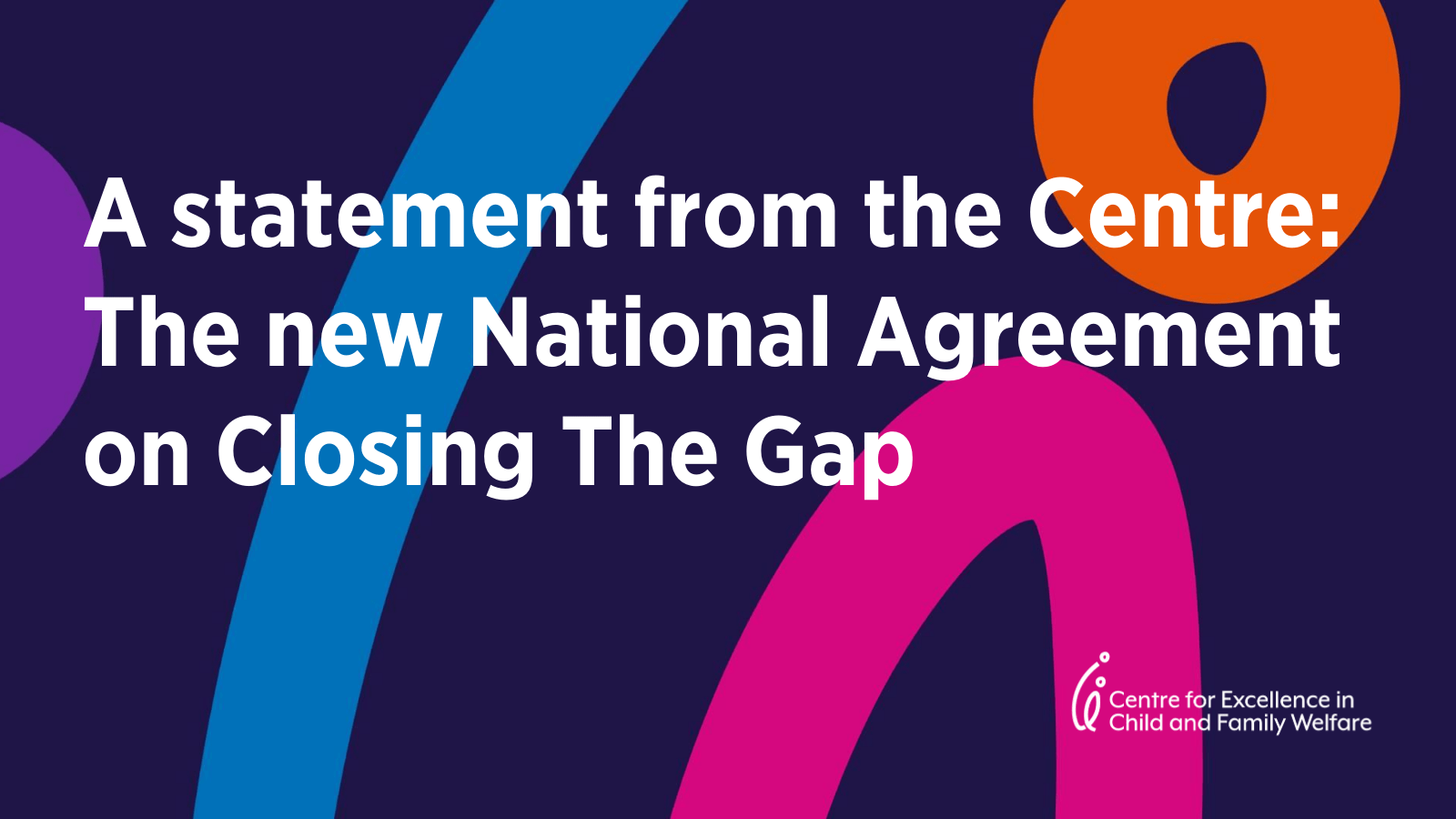 A statement on the new National Agreement on Closing the Gap