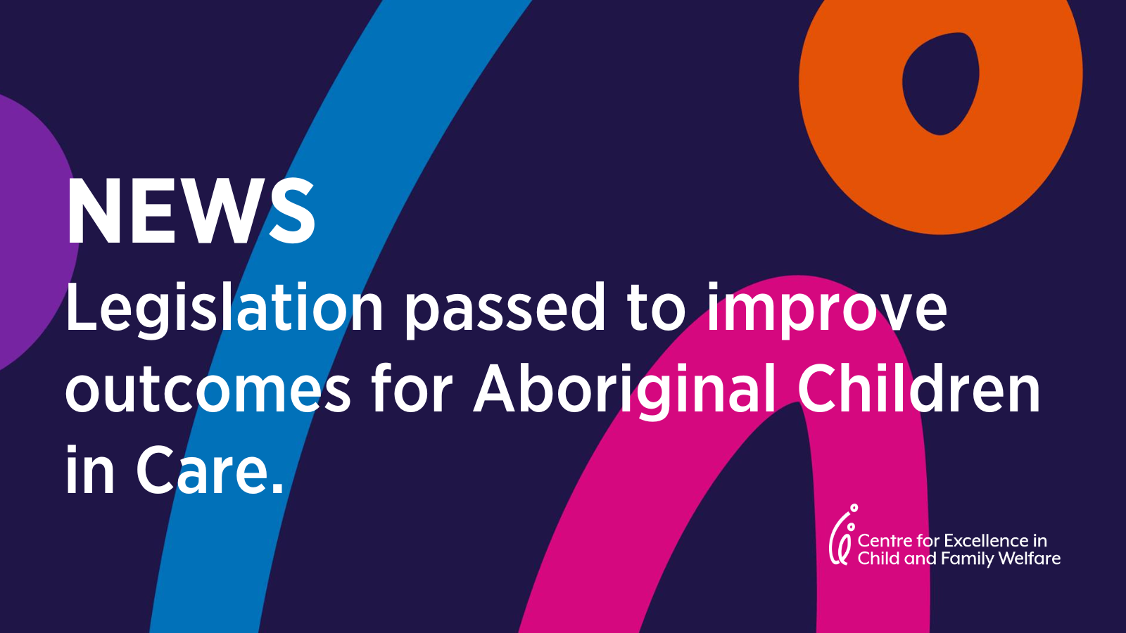 Recognition, funding and legislation to improve outcomes for Aboriginal Children in Care. 