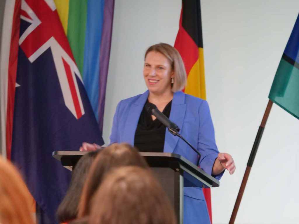 Prof. Leah Bromfield speaking at the Centre's AGM in November 2024.