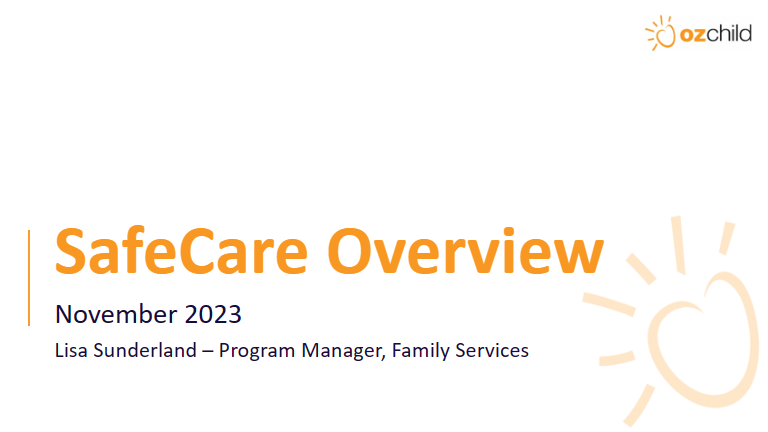 SafeCare parent training program